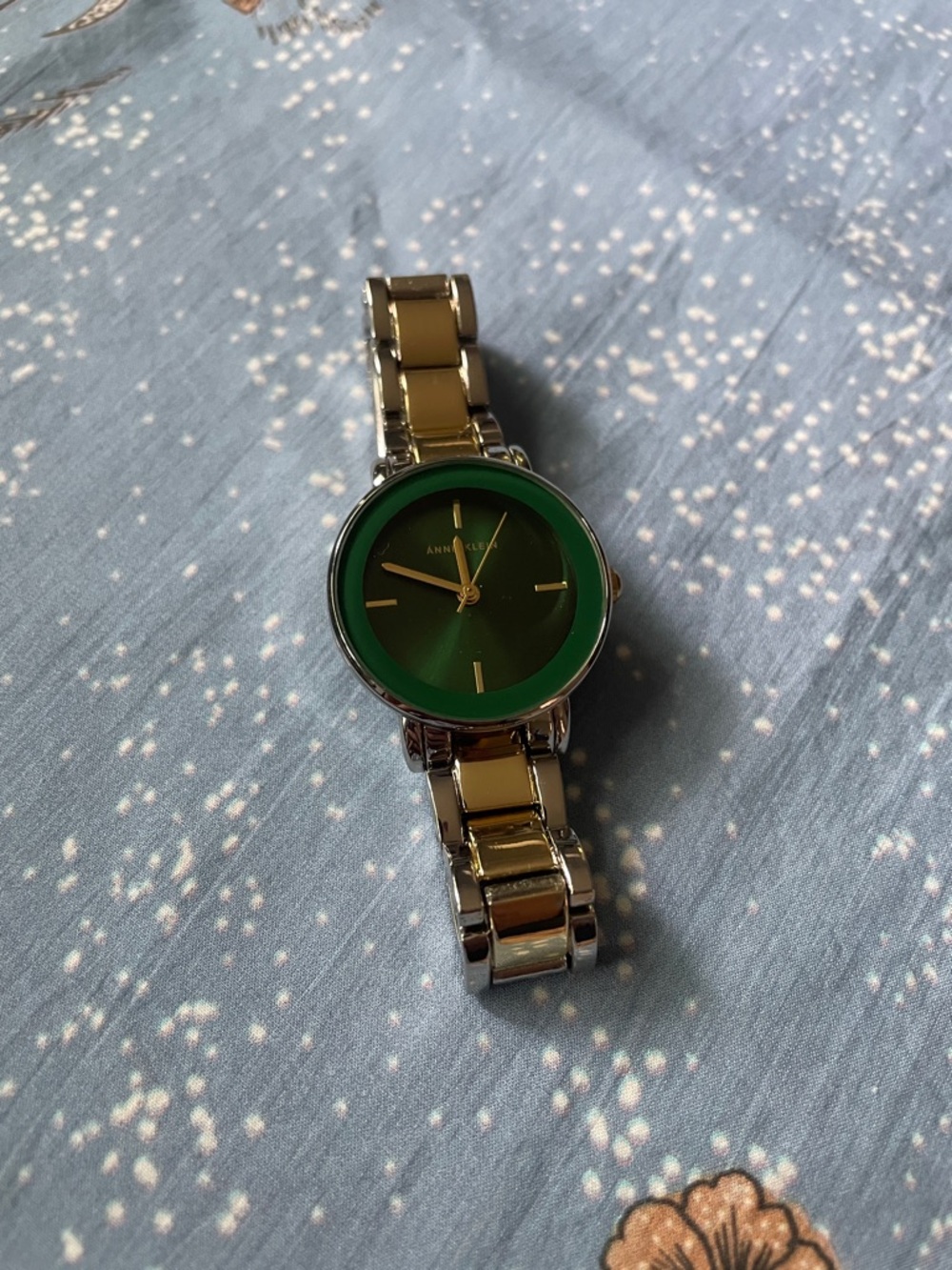Anne Klein Green Dial Two-Tone Bracelet Watch for Petite Wrist